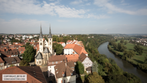 Blick auf die Stadtkirche von Bad Wimpfen